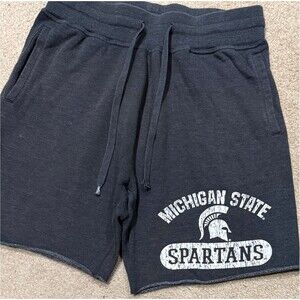 Michigan State Spartans Mens M Sweat Shorts Gray Msu Ncaa College Fleece Logo